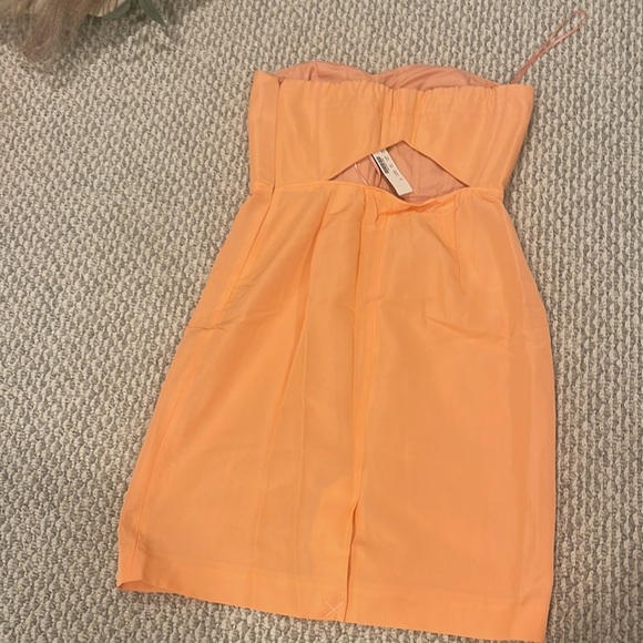 J.CREW strapless nectarine color dress size 6 NWT - Picture 2 of 7